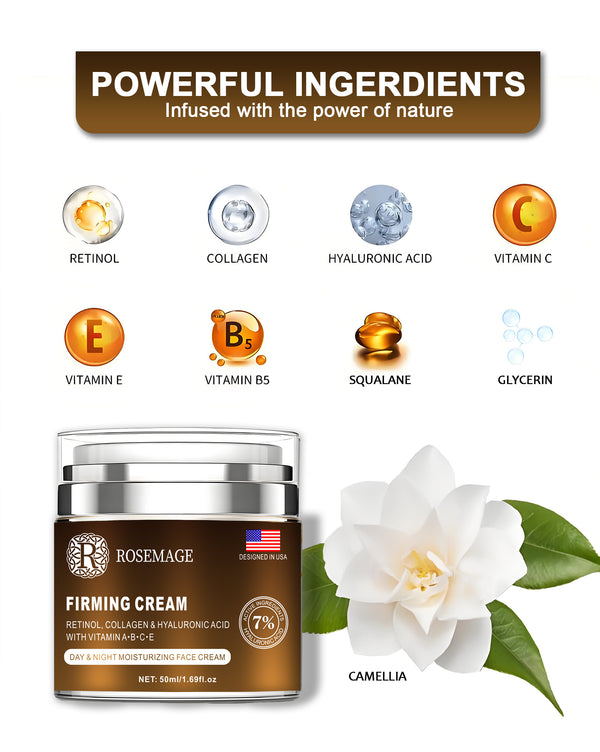 Retinol Collagen & Hyaluronic Acid Anti-Aging & Wrinkle Moisturizer Firming Face Cream